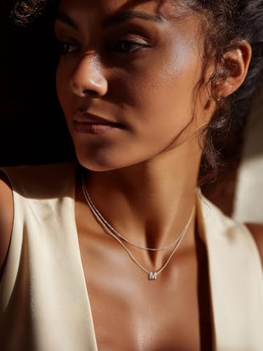 FaithHeart Layered Initial Necklaces for Women - Dainty Non Tarnish Gold/Silver Letter A-Z Necklace Stack Womens Small Initial Necklace Adjustable 16"- 18" Birthday Personalized jewelry Gifts2
