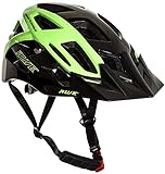 AWE® Aweride™ Enduro/Freeride-Fahrradhelm, Schwarz/Grün, Größe L, 58–61 cm, 5 Jahre Crash-Ersatzteil