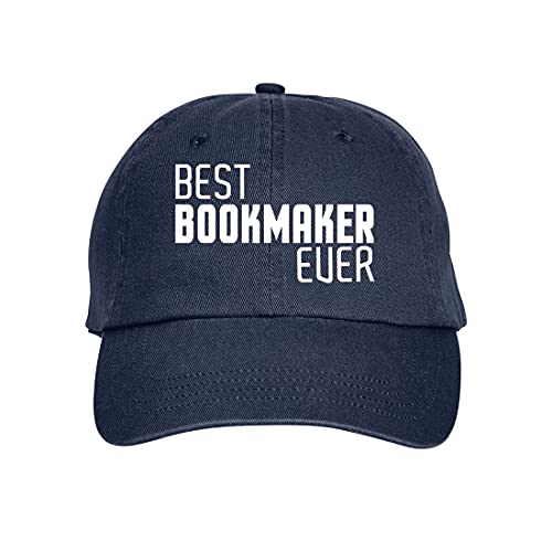 Press Fans Bookmaker Hat Navy Blue Adjustable Cap