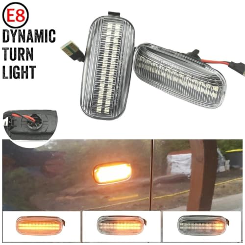 Luz secuencial LED lateral para Audi A4 B7 B6 A3 8P indicador dinámico crystal white antiniebla 2