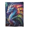 amepay Colorful Fairy Dragon Blanket Gifts for Adults Girls Flannel Throw Blankets Soft Comfy Lightweight for Home Decor Couch Bed Sofa 60x50 Inches #4