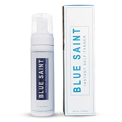 Blue Saint Instant Self-Tanner - Natural Self Tanning Lotion With Probiotics - Zero Orange Sunless Foam Self Tanner