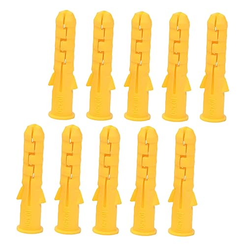 ERINGOGO 200Pcs Ribbed Plastic Expansion Tube for Drywall Maintenance Wall Anchors for Secure Fixing Heavy Duty Plastic for Cabinets Mirrors Frames High Elasticity