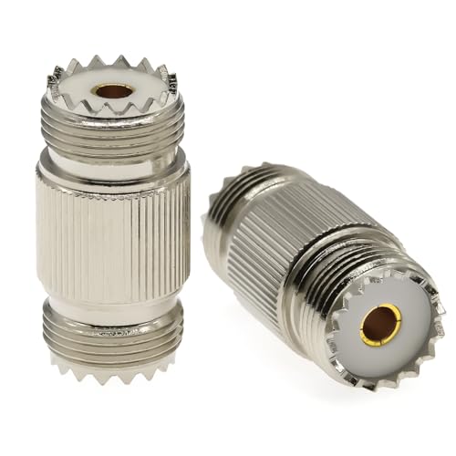 Adaptador coaxial SO239 hembra a PL259 hembra 2 piezas miniatura 3