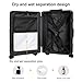 AIWEINY Suitcase Carry-on Luggage Spring-Summer Travel Airline Approved with TSA Lock, 360° Wheel, PC Hard Shell and Aluminum Frame Pressure-Resistant, Suitable for 20'' 24'' 26'' (Black, 24)