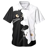 Chemise Hawaiienne Homme Chemise a Fleur Homme Shirt Hawaïenne Manches Courtes Imprimée Respirante pour Activités en Plein Air & Ville