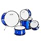 VEVOR Schlagzeugset für Kinder, 5-teilig, Anfänger-Schlagzeugset mit Bass-Toms, Snare, Standtrommel, verstellbarem Thron-Becken, Hi-Hat-Pedal und Zwei Paar Drumsticks, Schlagzeugset für Kinder, blau