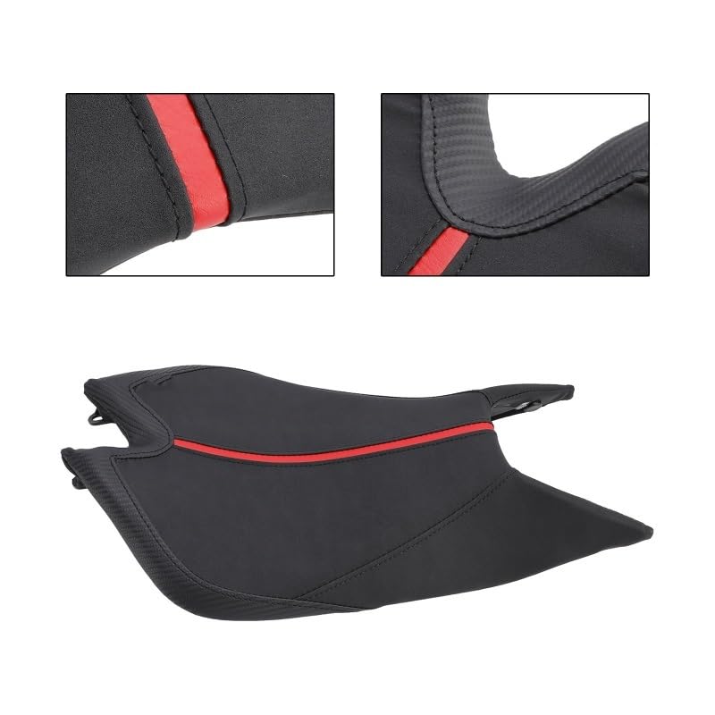 Cojín de asiento para Aprilia Rsv4 1100 acabado premium en poliuretano negro 3