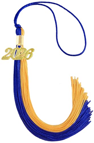 Image of Blue and Gold Graduation Tassel 2026 for Grad Cap and Graduation Ceremony Accessory Decoration