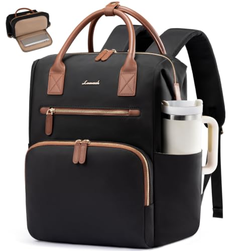 Image of LOVEVOOK Laptop Backpack for Women with XL Cup Pocket, Work Travel College