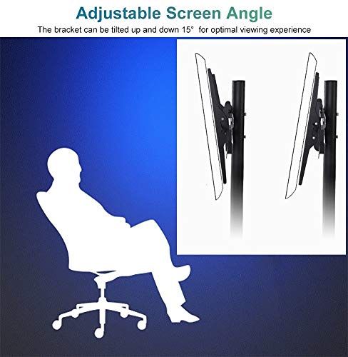Soporte móvil para TV con bandeja y ruedas para 32 a 75 pulgadas miniatura 6