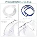 Ventisera 2 Pack Oxygen Mask for Face with 6.6 Ft Tubing and Adjustable Elastic Strap - Adult - Clear Size L (No Cup)