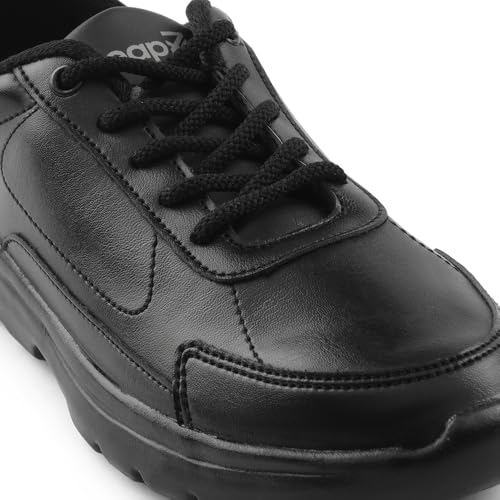 Image of Liberty SCHLSTAR-L Lacing Uniform Shoes for Boys & Girls with PU & EVA Sole | Quick-Wear Elastic Laces | Comfortable Footbed | Stylish, Modern Design