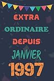  EXTRAORDINAIRE Depuis Janvier 1997: cadeau de journal de cahier pour anniversaire  Vintage Janvier 1997  Célébration naissance Janvier 1997 , Carnet ... x 22.86 cm , Idée cadeau pour homme/femme.