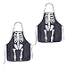 YARNOW 2Pcs Tablier Squelette Dhalloween Tablier de Cuisine Drôle de Cuisine de Vacances Tablier de Service pour La Fête de Vacances Dhalloween Cuisson Cuisson Nettoyage (Couleur aléatoire)