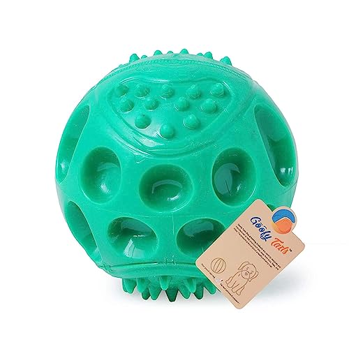 Goofy Tails Dog Ball Dog Toys, Hard Squeaky Rubber Ball Toys for Dogs, Chew Toys for Dogs, Squeaky Toys for Dogs, Ball for Dogs (Blue/Green/Orange) (Image - 1)