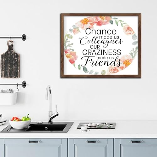 Plaque en bois positif déco murale et cadeau de départ collègue
