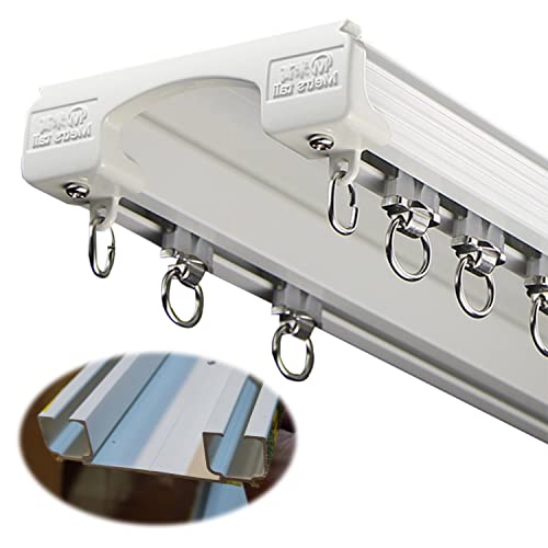 Rail de rideau double robuste champagne 1-6 m avec angle 90°