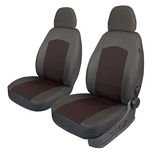 3D Sitzauflage Sitzmatte Sitzbezüge graphit 2 Stk für Fiat PANDA (312