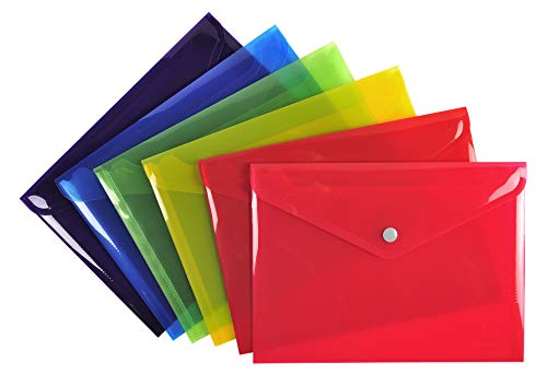 Pochettes A5 Exacompta 34440E en plastique transparent coloré x30