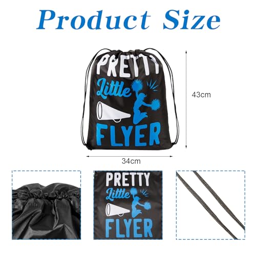 20 PCS Cheer Drawstring Backpack Cheerleader Bag Cheerleading Drawstring Gym Bag Cheer Accessories Cheerleader Gifts for Cheerleading Enthusiasts2