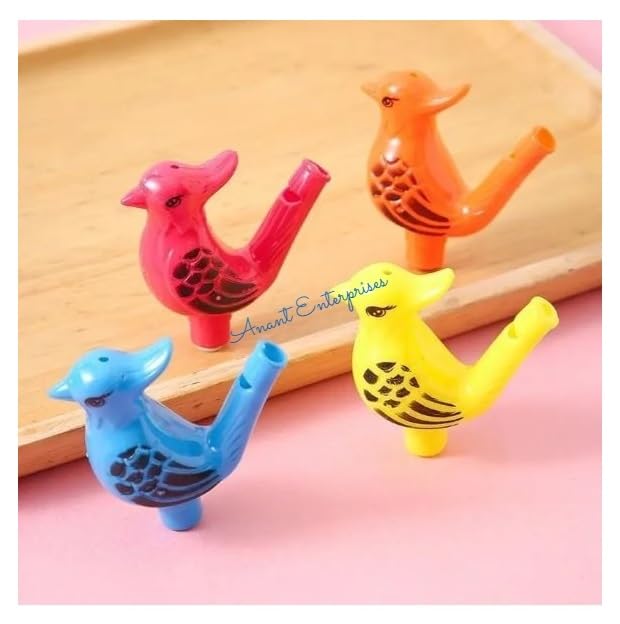 2 Pcs Chirping Bird Water Whistle Musical Toy - Realistic Singing Bird Sound for Kids - Return Gifts for Birthday Party, Pinata Fillers, & School Events (Multicolor) - (Set of 2)-image-2