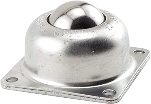 BT-1-1/2CS Hudson Bearing Ball Transfer, Four Hole Mounted, Carbon Steel