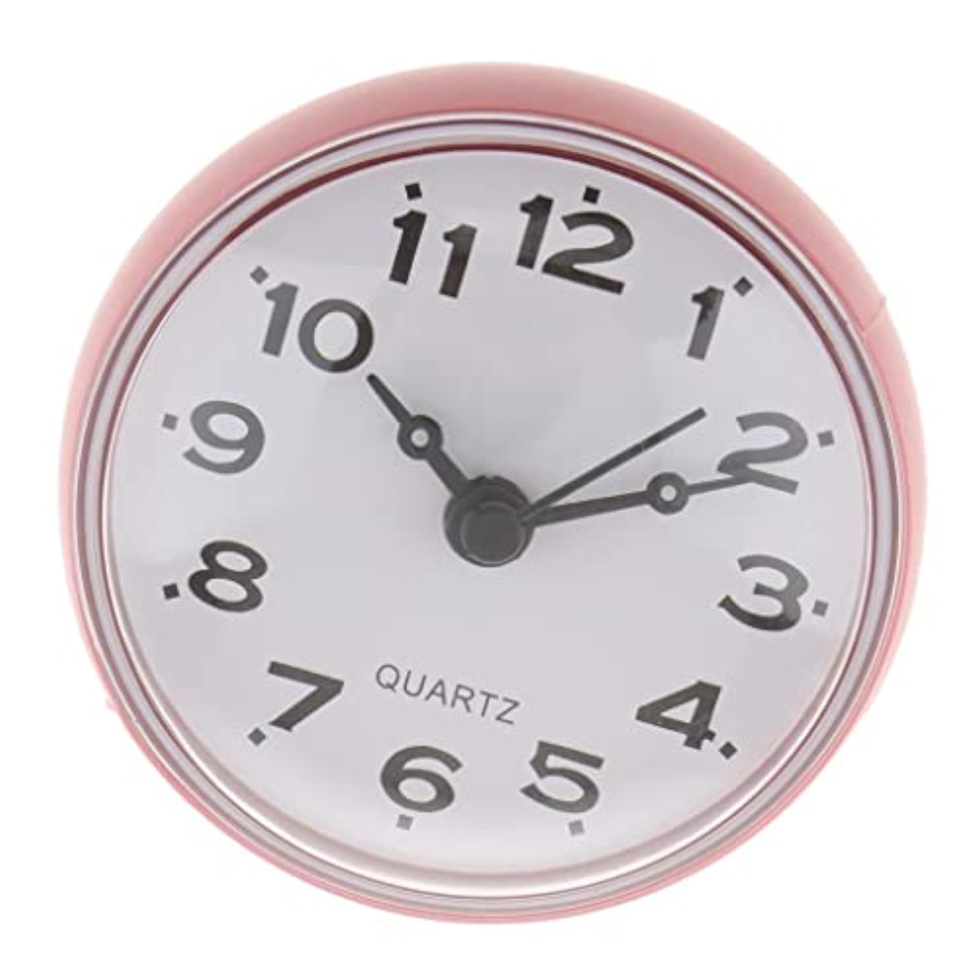 Waterproof Suction Cup Wall Clock, Pink