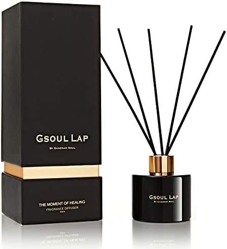 GSOUL LAP by GANGNAM SOUL Vanilla & Baltic Amber Reed Diffuser Set / Fragrance Oil Diffuser Reeds / Scent Diffuser / Room Decor, Office Decor, Black Decor / Home Fragrance Products & Gifts