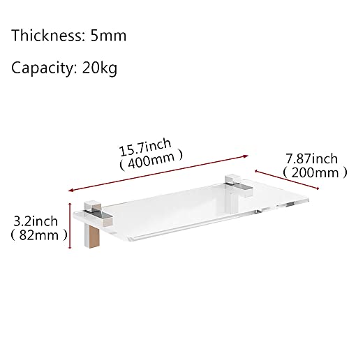 Set Of 2 Invisible Wall Shelves Wall Mounted Display Shelf，Clear Acrylic Wall Shelf,Floating Shelves For Living Room ,Bedroom,Bathroom,Kitchen,Flower Stand,Office #TOP2