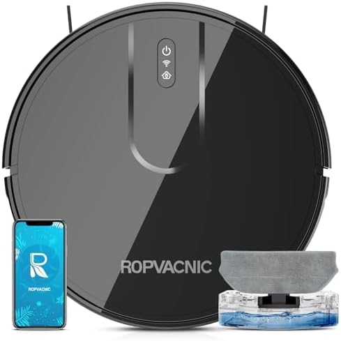 മുകളിൽ view of ROPVACNIC Robot Vacuum Cleaner