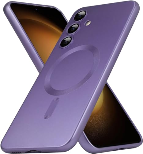 Coque magnétique pour Samsung S24 élégante et douce avec protection intégrale