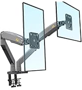 NB North Bayou Dual Monitor Desk Mount Stand Full Motion Swivel Computer Monitor Arm Fits 2 Scree...