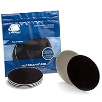 Glass Polish - 150 mm - Packung mit 5 Filz-Polierscheiben für Glas, Kunststoff, Metall, Marmor und mehr