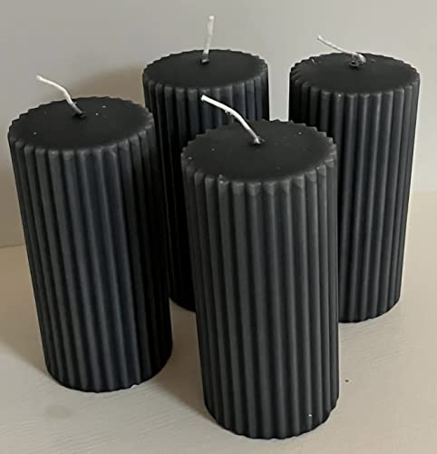 Løgum Kloster dänische Blockkerze Stumpenkerze ohne Duft 4-er Set...