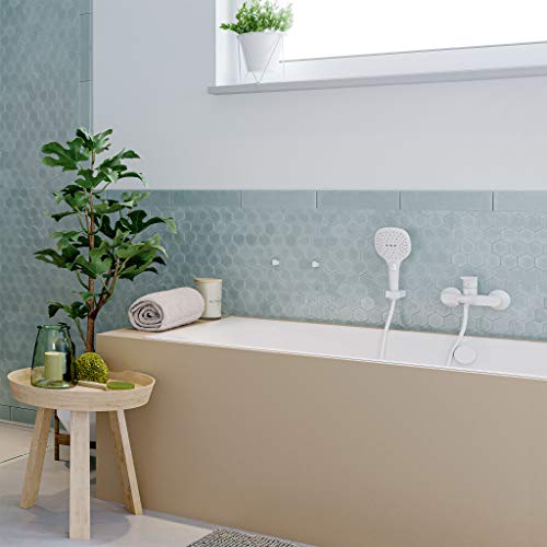 hansgrohe Wannenarmatur Talis E (Aufputz, für 2 Funktionen) Mattweiß - Image 3