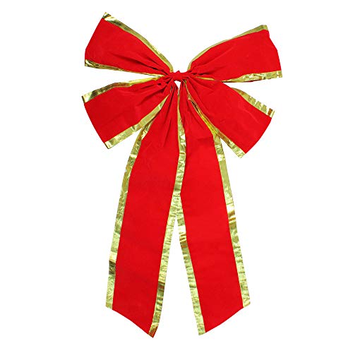 Northlight Velveteen 4-Loop Christmas Bow Decoration - 24