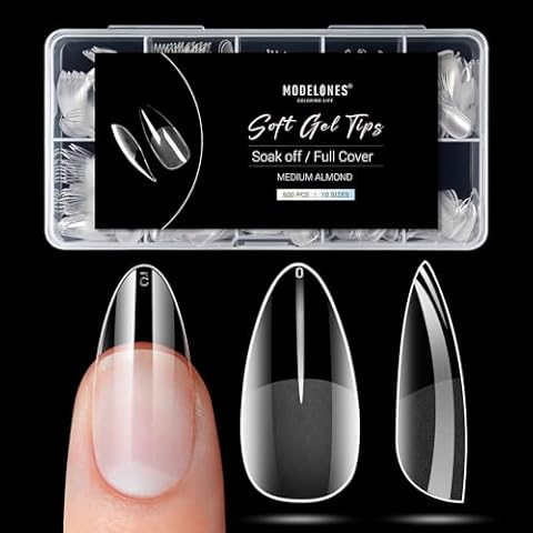 Modelones Medium Almond Nail Tips Cover