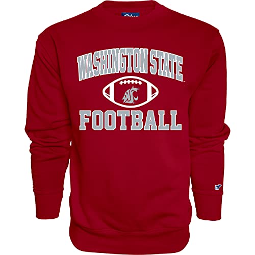 Blue 84 Men's Washington State Cougars Crewneck Sweatshirt Team Color Football, Team Color, X-Large