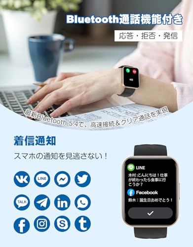 RUIMEN スマートウォッチ D1 黑金