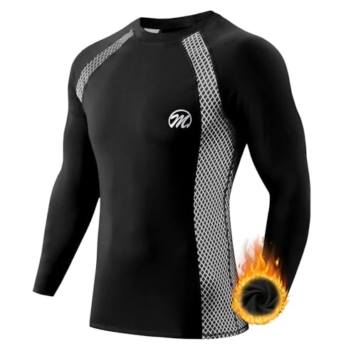 MEETWEE Men's Thermal Underwear Set, Winter Ski Gear Fleece Lined