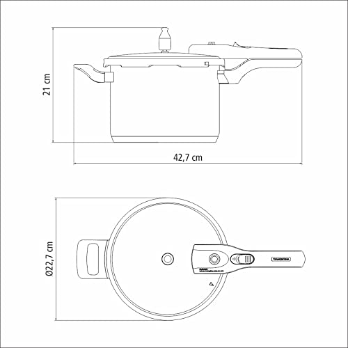 Panela de Pressão com 4,5 Litros em Inox – Tramontina