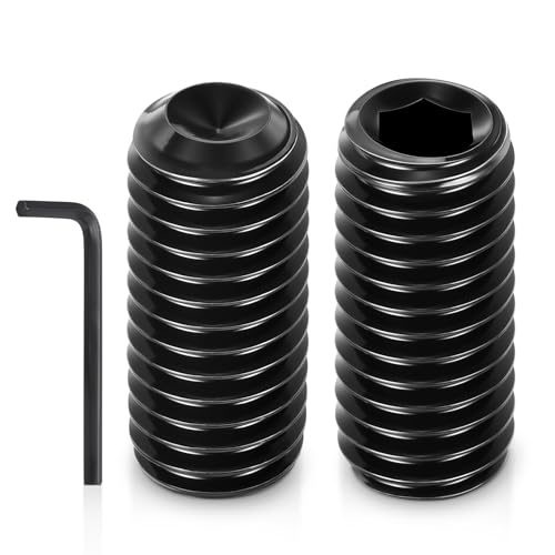 Kozelo 10Pcs Cup Point Socket Set Screws-7/16-14x1 Carbon Steel