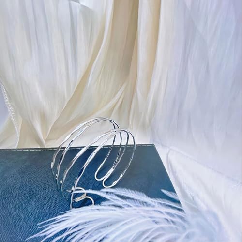 Women's Gold & Silver Minimalist Arm Cuff Bracelet4