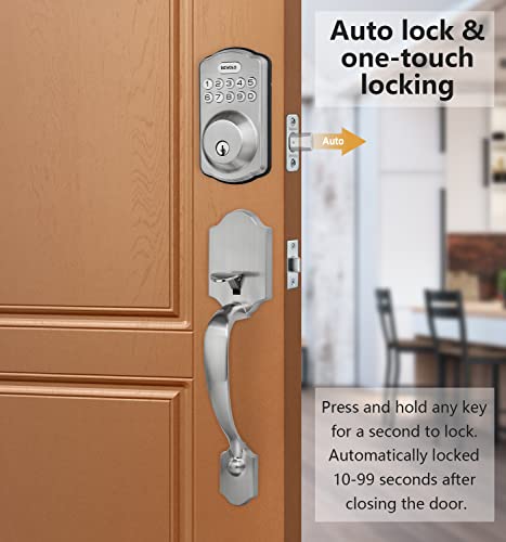 Revolo Electronic Keypad Deadbolt, Keyless Entry Door Lock, Keyed Entry With 20 Pin Code, Auto Lock #TOP4