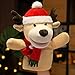 Timpfee Marionnettes de Père Noël à main pour enfants, nains de Père Noël en peluche, mains d'élan, marionnettes pour enfants