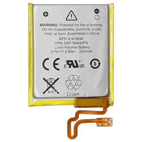 Vvsialeek 616-0640,616-0639 - Batería de repuesto compatible con iPod Nano 7, iPod Nano 7th y iPod Nano 5th A1446 con kit de herramientas
