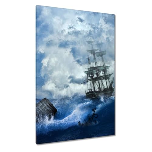 Peinture imprimée sur toile 80x120 cm grand tableau décoration murale paysage mer