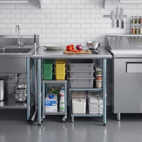 Image of AmGood Stainless Steel Work Table | Metal Utility Table (36 inch Long x 36 inch Deep)