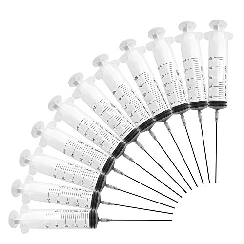 seringue huile Seringue à colleSeringue de 10pack 50ml avec 10pack 16G 1.6-100mm aiguilles contondantes de bout pour des expériences, utilisation industrielle, aiguille de distribution émoussée Cover